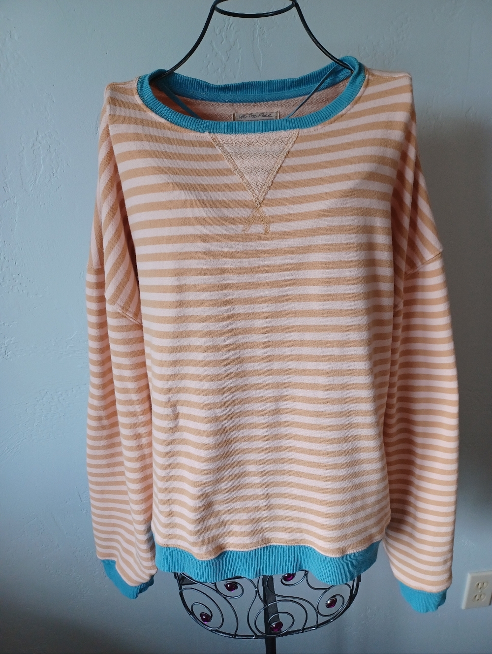 We The Free Striped Crewneck Sweatshirt In Lstte Combo